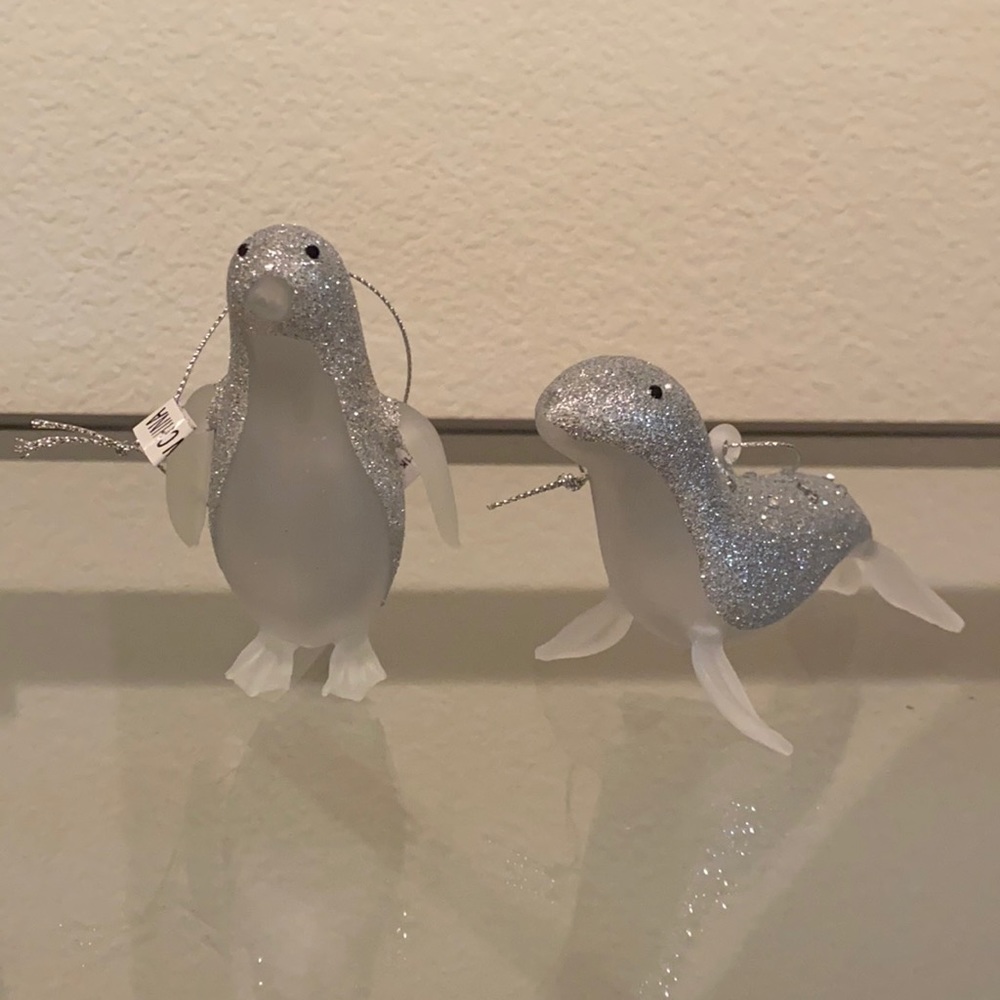 Seal & Penguin ornament bundle from West Elm